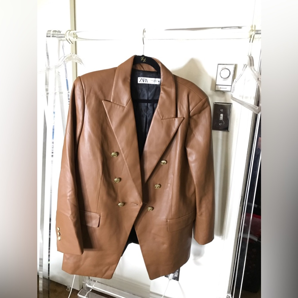 Zara Blazer Brown with Gold Buttons